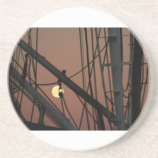 Der Mond des Fischers Getränkeuntersetzer (Vorne)