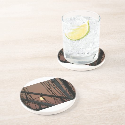 Der Mond des Fischers Getränkeuntersetzer (Seite)