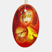 Der Mond Dummer Keramikornament (Links)