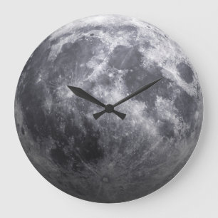 Der Mond - Effekt 3D Große Wanduhr