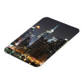 Der Mond erhebt sich über der Innenstadt New Yorks Magnet (Linke Seite)