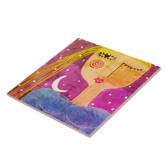 Der Mond erzählte mir Abstrakte Kunst Fliese (Seite)