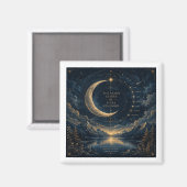 Der Mond führt | Himmlische Mond- und Sternenkunst Magnet (Vorderseite/Rückseite)