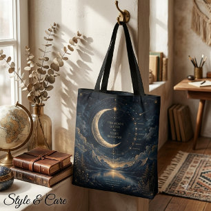 Der Mond führt Himmlische Mond- und Sternenkunst Tasche