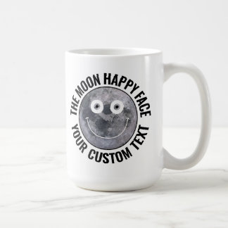 Der Mond Glückliches Gesicht Personalisierter Groß Kaffeetasse