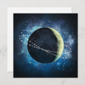 Der Mond - Grußkarte Feiertagskarte (Vorne/Hinten)