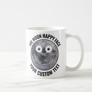 Der Mond Happy Face Personalisierte Benutzerdefini Kaffeetasse