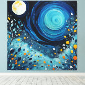 Der Mond im Garten 804 Leinwanddruck (Insitu (Holzboden))