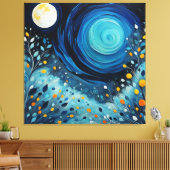 Der Mond im Garten 804 Leinwanddruck (Insitu (Wohnzimmer))