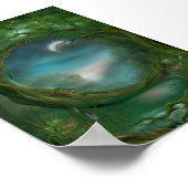 Der Mond in den Bäumen Poster (Ecke)