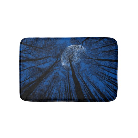 Der Mond in der nächtlichen Himmel Badematte (Vorderseite)