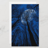 Der Mond in der nächtlichen Himmel Briefpapier (Vorne/Hinten)