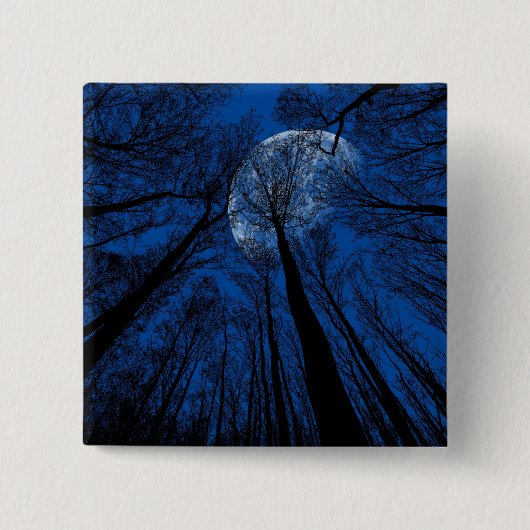 Der Mond in der nächtlichen Himmel Button (Vorderseite)