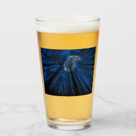 Der Mond in der nächtlichen Himmel Glas