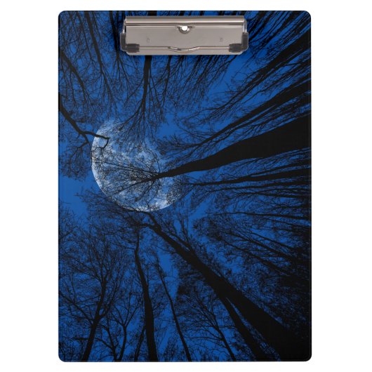 Der Mond in der nächtlichen Himmel Klemmbrett (Vorderseite)