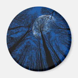 Der Mond in der nächtlichen Himmel Magnet