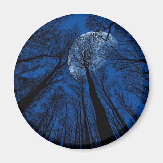 Der Mond in der nächtlichen Himmel Magnet (Vorne)