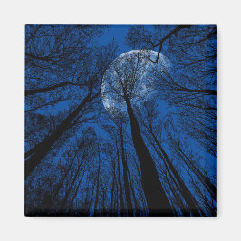 Der Mond in der nächtlichen Himmel Magnet