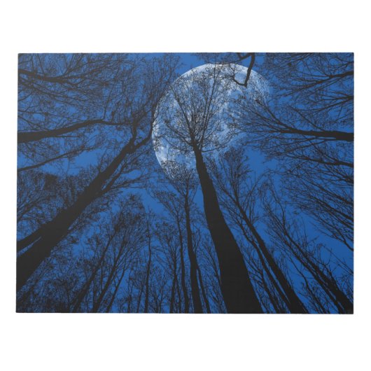 Der Mond in der nächtlichen Himmel Notizblock (Vorderseite)