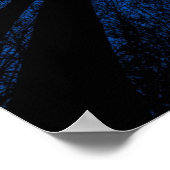 Der Mond in der nächtlichen Himmel Poster (Ecke)