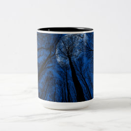 Der Mond in der nächtlichen Himmel Zweifarbige Tasse