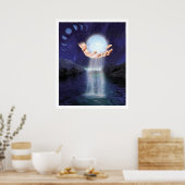 Der Mond in ihren Händen Poster (Küche)