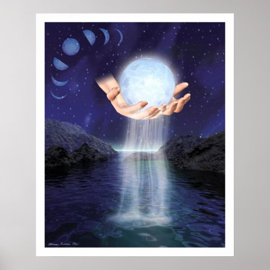 Der Mond in ihren Händen Poster (Vorne)