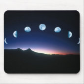 Der Mond in Phasen Mausmatte Mousepad (Vorne)