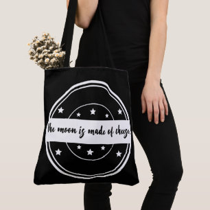 Der Mond ist aus Käse Lustiges Zitat Design Tasche
