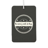 Der Mond ist aus Käse-Zitat-Design Autolufterfrischer (Vorderseite)