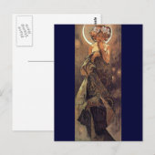Der Mond - Jugendstil Postkarte (Vorne/Hinten)
