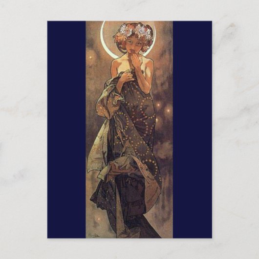 Der Mond - Jugendstil Postkarte (Vorderseite)