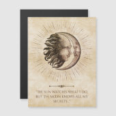 Der Mond kennt alle meine Geheimnisse Magnetkarte (Vorne/Hinten)