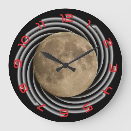 Der Mond, la lune, la luna, der Mond Große Wanduhr (Vorderseite)