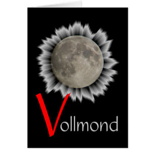 Der Mond, la lune, la luna, die Mond Grusskarte