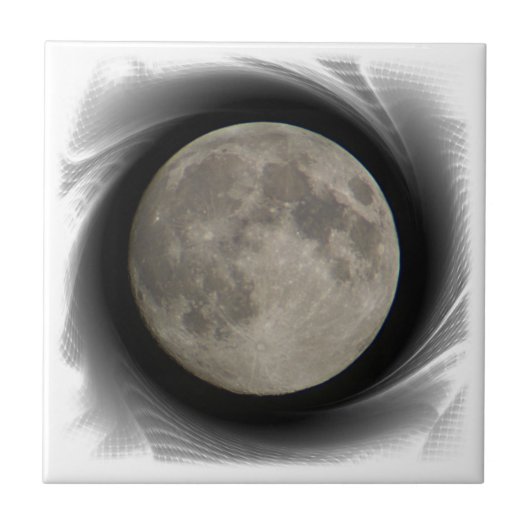 Der Mond, la lune, la luna, the moon Fliese (Vorderseite)