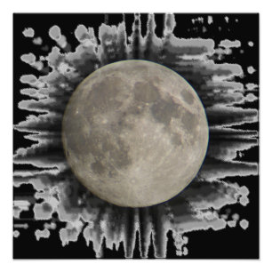 Der Mond, la lune, la luna, the moon Poster