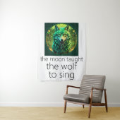 Der Mond lehrte den Wolf zu singen Wandteppich (Beispiel)