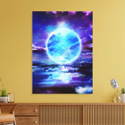 "Der Mond" Leinwanddruck (Insitu (Wohnzimmer))