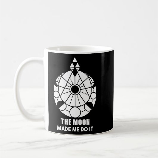 Der Mond ließ mich geometrisch machen Kaffeetasse (Links)