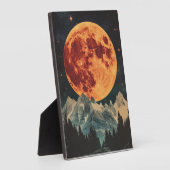 Der Mond mit Retrovibe Fotoplatte (Seite)