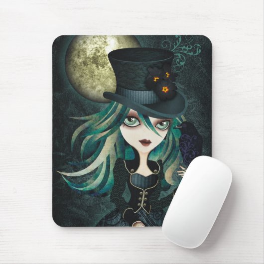 Der Mond Mousepad des Raben (Mit Mouse)