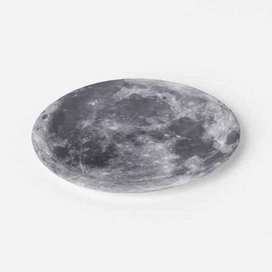Der Mond Pappteller (Schrägansicht)