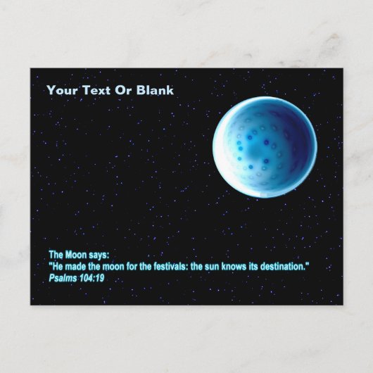 Der Mond - Perek Shirah Postkarte (Vorderseite)