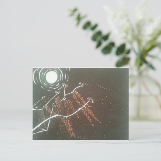 Der Mond Postkarte (Stehend Vorderseite)