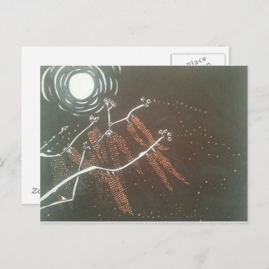 Der Mond Postkarte (Vorne/Hinten)