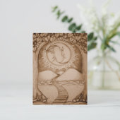 Der Mond Postkarte (Stehend Vorderseite)