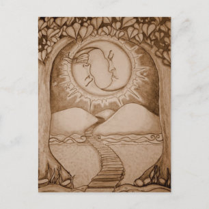 Der Mond Postkarte