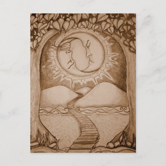 Der Mond Postkarte (Vorderseite)