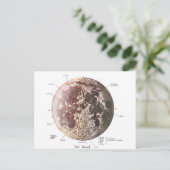 der Mond Postkarte (Stehend Vorderseite)